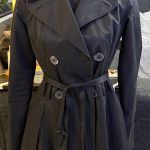 Laundry by Shelli Segal Black Trench Coat (XS)